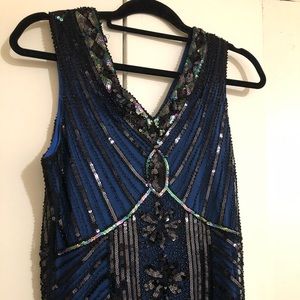 1920s Embellished Flapper Style Dress